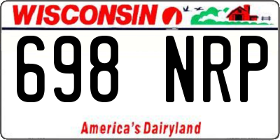 WI license plate 698NRP