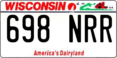 WI license plate 698NRR