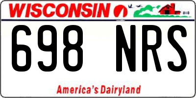 WI license plate 698NRS