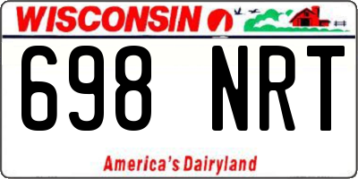 WI license plate 698NRT