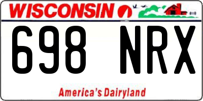 WI license plate 698NRX
