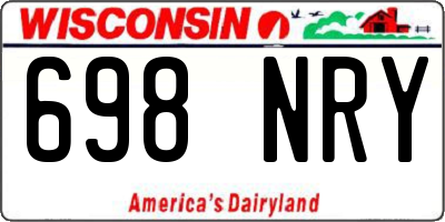WI license plate 698NRY