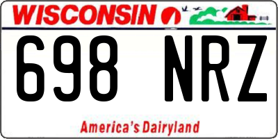 WI license plate 698NRZ
