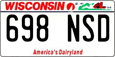 WI license plate 698NSD