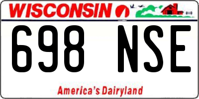 WI license plate 698NSE
