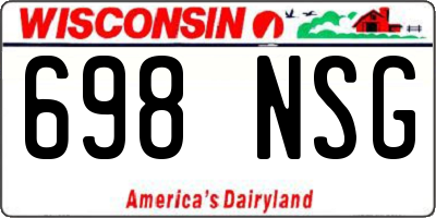 WI license plate 698NSG