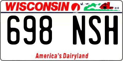 WI license plate 698NSH