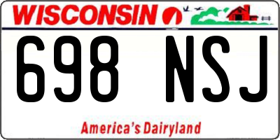 WI license plate 698NSJ