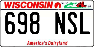 WI license plate 698NSL