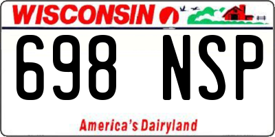WI license plate 698NSP