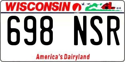 WI license plate 698NSR