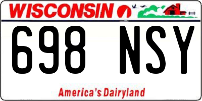 WI license plate 698NSY