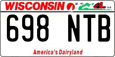 WI license plate 698NTB