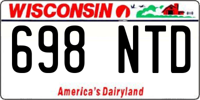 WI license plate 698NTD