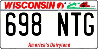 WI license plate 698NTG