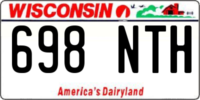 WI license plate 698NTH