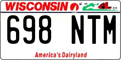 WI license plate 698NTM