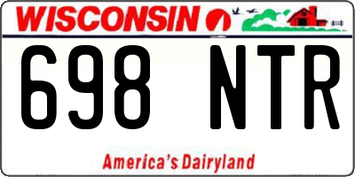WI license plate 698NTR