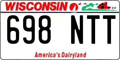 WI license plate 698NTT