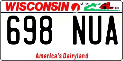 WI license plate 698NUA