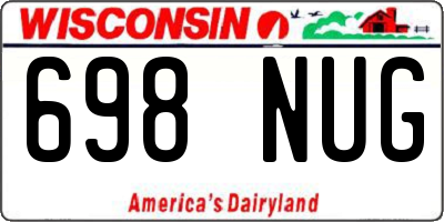 WI license plate 698NUG