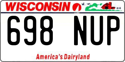 WI license plate 698NUP