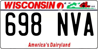 WI license plate 698NVA