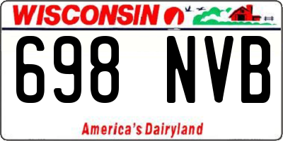 WI license plate 698NVB
