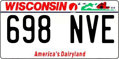 WI license plate 698NVE