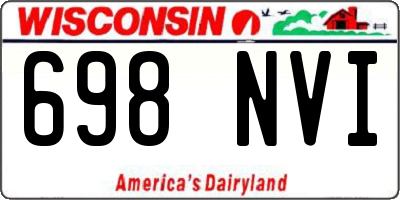 WI license plate 698NVI