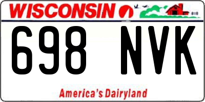 WI license plate 698NVK
