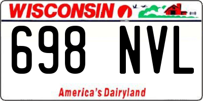 WI license plate 698NVL
