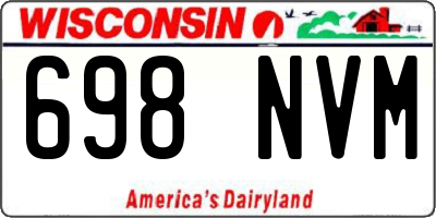 WI license plate 698NVM