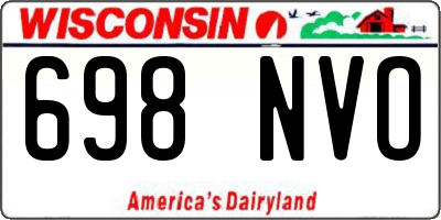 WI license plate 698NVO