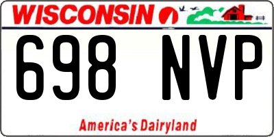 WI license plate 698NVP