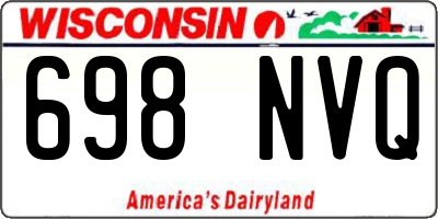 WI license plate 698NVQ