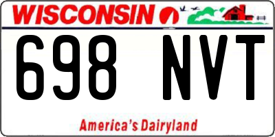 WI license plate 698NVT