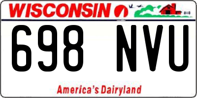 WI license plate 698NVU