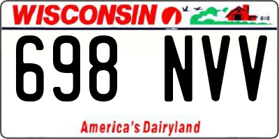 WI license plate 698NVV