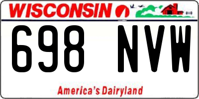 WI license plate 698NVW
