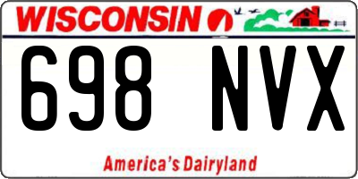WI license plate 698NVX