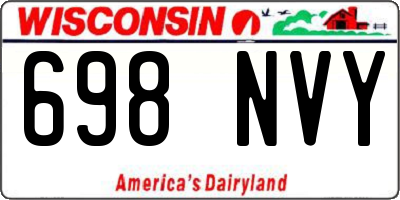 WI license plate 698NVY