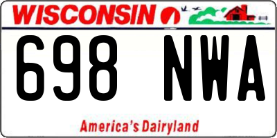 WI license plate 698NWA