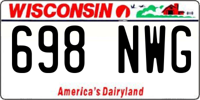 WI license plate 698NWG