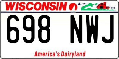 WI license plate 698NWJ