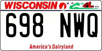 WI license plate 698NWQ