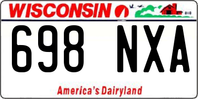 WI license plate 698NXA