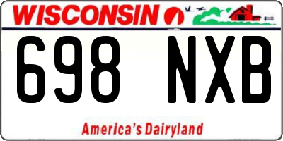 WI license plate 698NXB