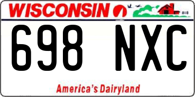 WI license plate 698NXC