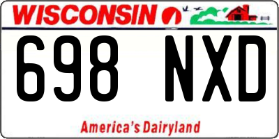 WI license plate 698NXD